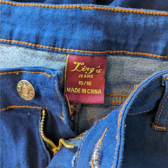 NWT Ling's Jeans capris, indigo, size 15/16 - Picture 3 of 5